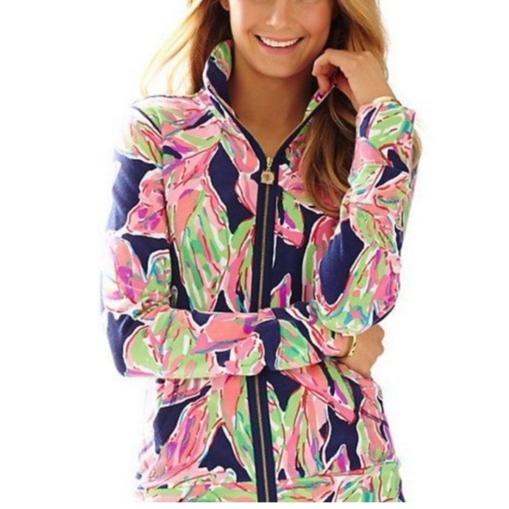 Lilly Pulitzer "Leona" Full Zip Women's Jacket In the Vias - Size - XS